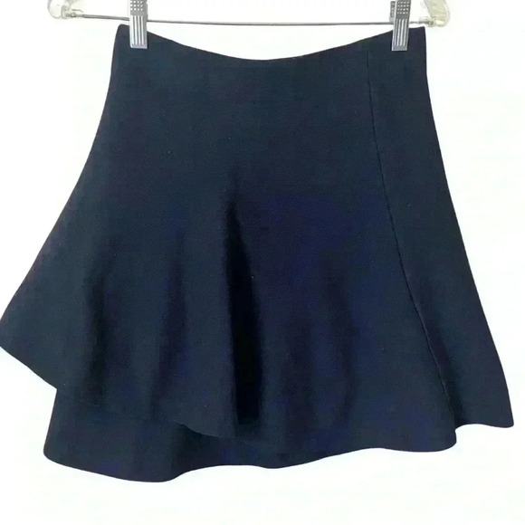 Zara Basic Collection Black Double Layer Mini Skirt - Picture 1 of 6